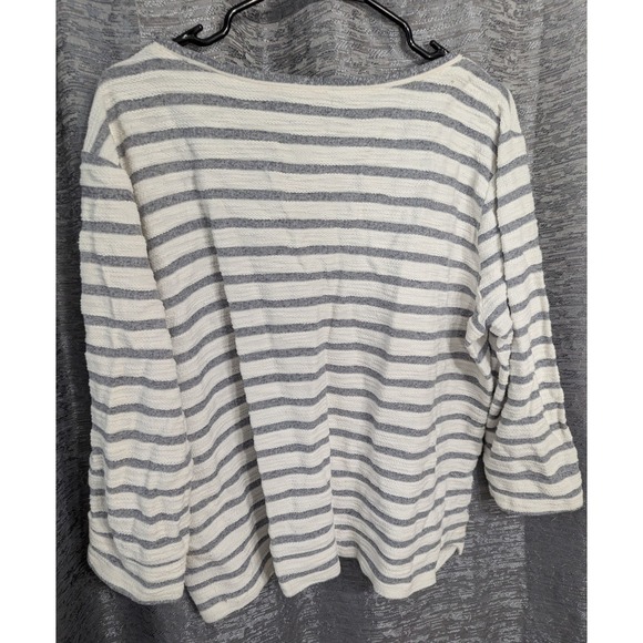 Ann Taylor Loft Women's Top XL Who/Gray 3/4‎ Sleeve - Picture 5 of 5